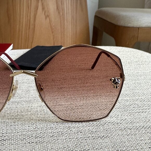 Cartier Eyewear Panthère de Cartier oversized sunglasses CT0356S-003 $1245 main image 7
